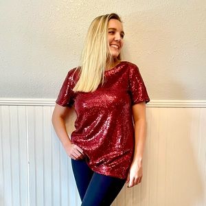 Vanilla Bay Sequin Top